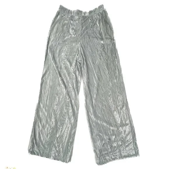 Free People Runaway Velvet Wide Leg Pants in Astral Size 6 - NWOT - Picture 3 of 7